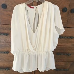 Tamara Mellon Silk Cream Blouse